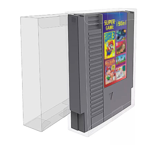 PET PlasticTransparent Case NES Game Box Protector