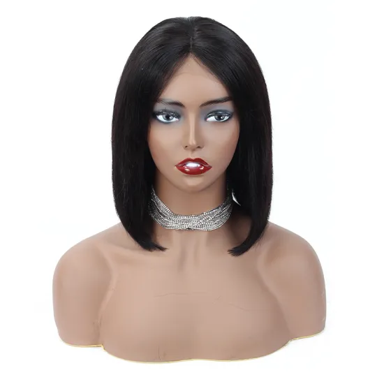 OEM Factory Wig Vendor Brazilian Virgin Human Hair 4x4 Lace Closure Short Bob Human Hair Brazilian Straight 13x4 Lace Front Wigs