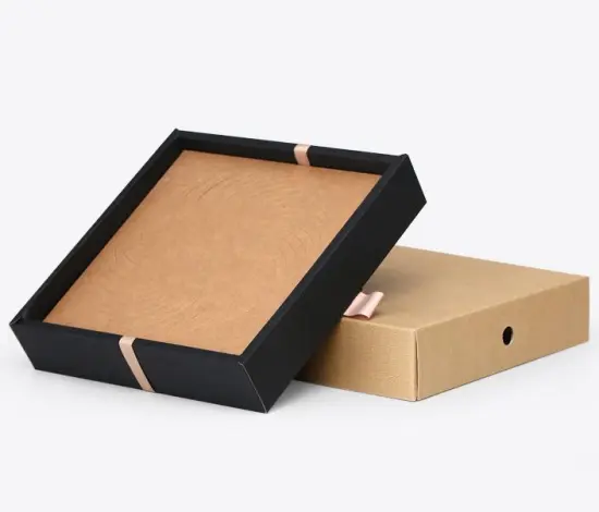 Black Cardboard Paper Drawer Box for Wholesale