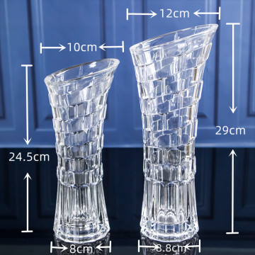 Clear Cut Crystal Glass Vase - Factory Wholesale New Model for Home Table Decoration