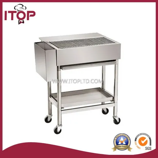 Eergy-saving stainless steel Charcoal Barbecue Cart