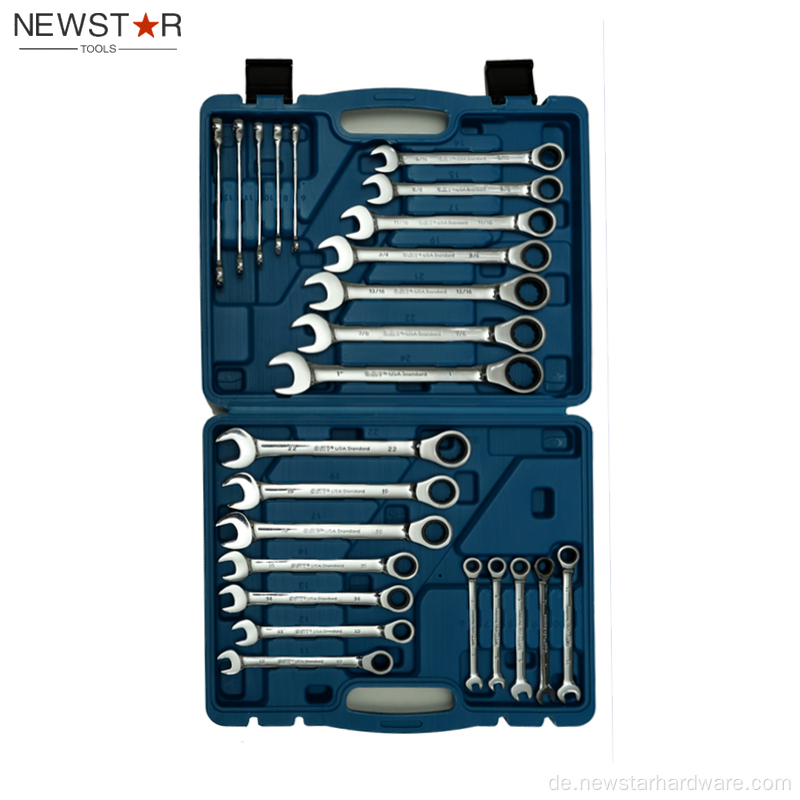 24 -pcs Black Ratchet Verstellbarer Schraubenschlüssel -Werkzeugbox