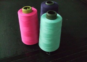 60s Ring Spun Polyester Dyed Yarn For Silk , Embroidery Thread