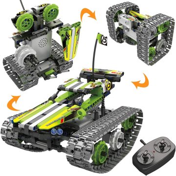 8848 DIY Block Building Set: 2.4GHz RC Racer Toy with Stunt Track, Vehicle Robot, and Science Learning Kit Gift for Kids