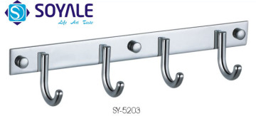 Brass Material 4 Towel Hook with Chrome Finishing Sy-5203