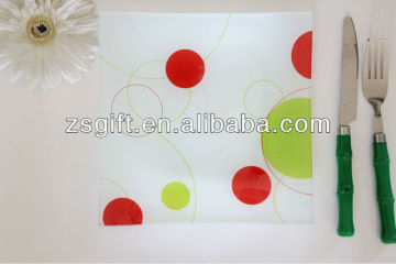 2015 new decal printing square glass plate