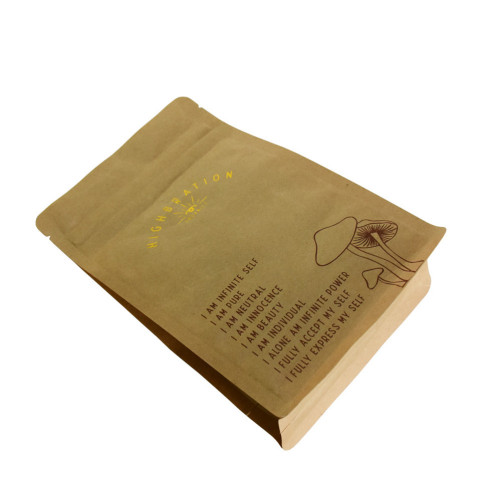 Новый стиль Recycled Kraft Paper Flat Note Gusset Coffee Bag