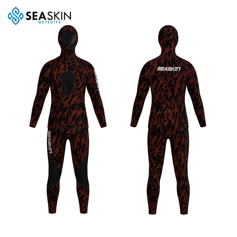 Seaskin Custom Printed Neoprene 3mm Diving Suit Full Suit Long Sleeve Wetsuit for Men