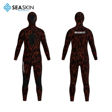 Seaskin Custom Printed Neoprene 3mm Diving Suit Full Life Lengan Wetsuit Untuk Pria