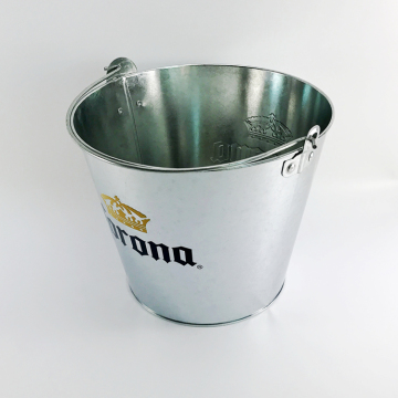 Bar tool OEM galvanized iron ice bucket with bottle opener