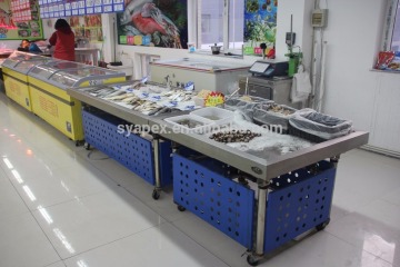 APEX custom make stainless steel ice fish display table
