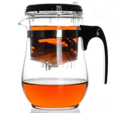 2013 Top selling 500ml Glass Tea Cup/Pot with infuser/Strainer/Filter