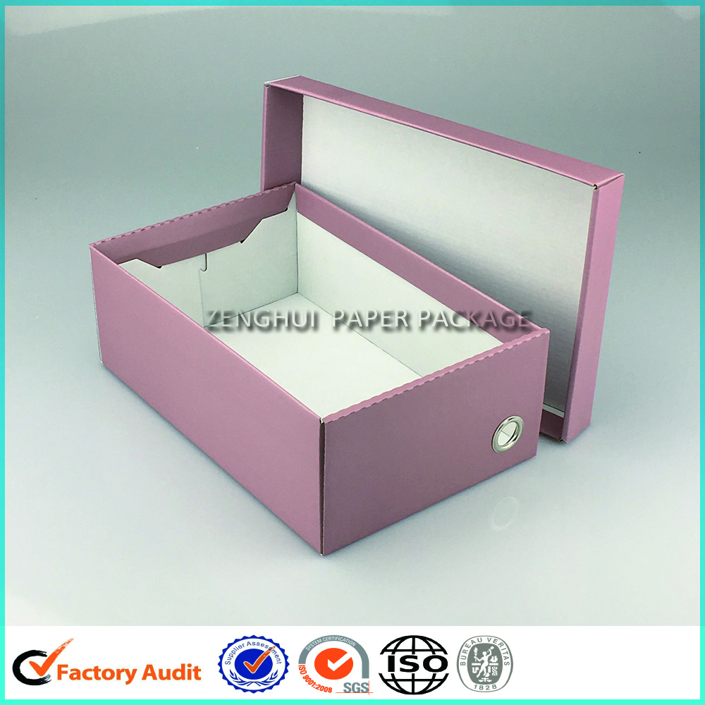 Flat Pack Corrugated Shoe Box Packaging