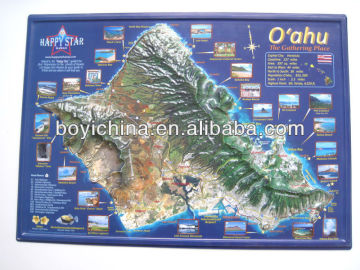 3D wall chart /3d embossed poster/3d pvc poster