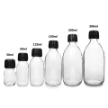 50 ml de botella de vidrio líquido oral transparente