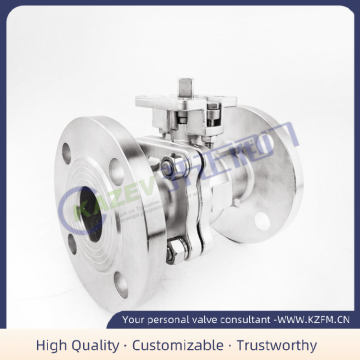 Two-piece flange high platform ball valve