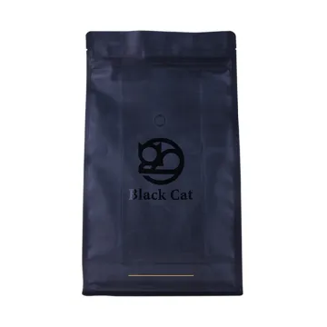Recycling 500g black coffee bag with valve