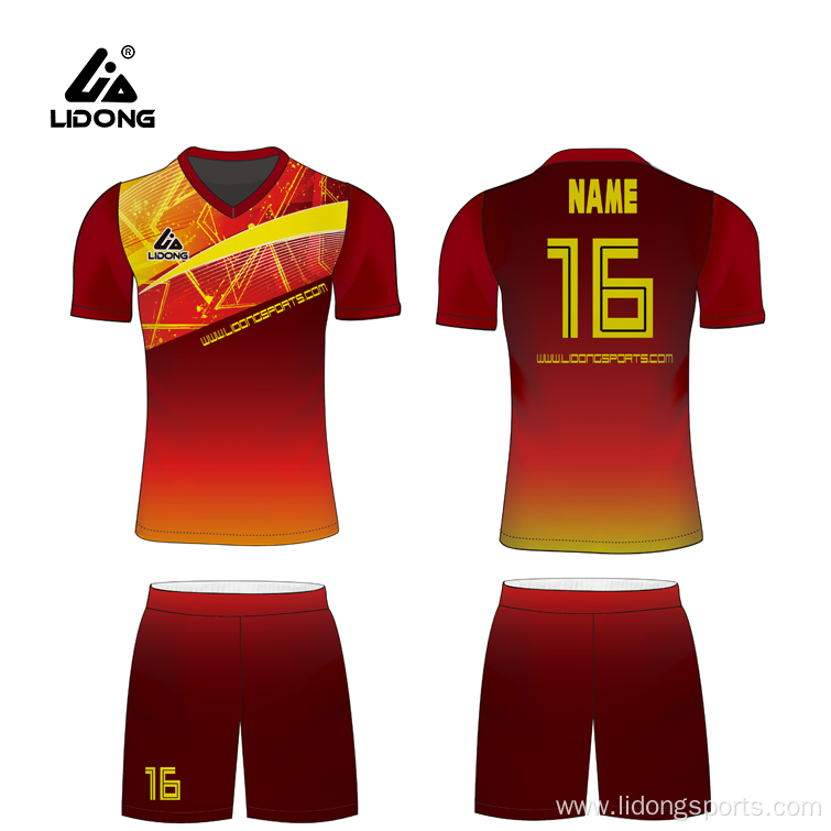 Custom Cheap Team Sublimation Printed Soccer jersey Set