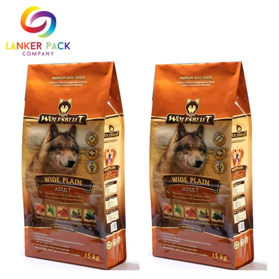 BRC Standard Custom Quad Seal Pet Food Packaging