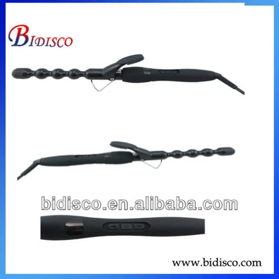 2013 calabash style infrared hair curler iron with LCD digital diaplay