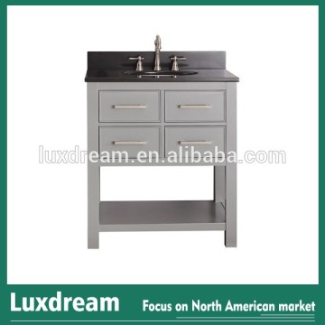 Black Countertop Bathroom Cabinet Grey Wood Bathroom Vanity