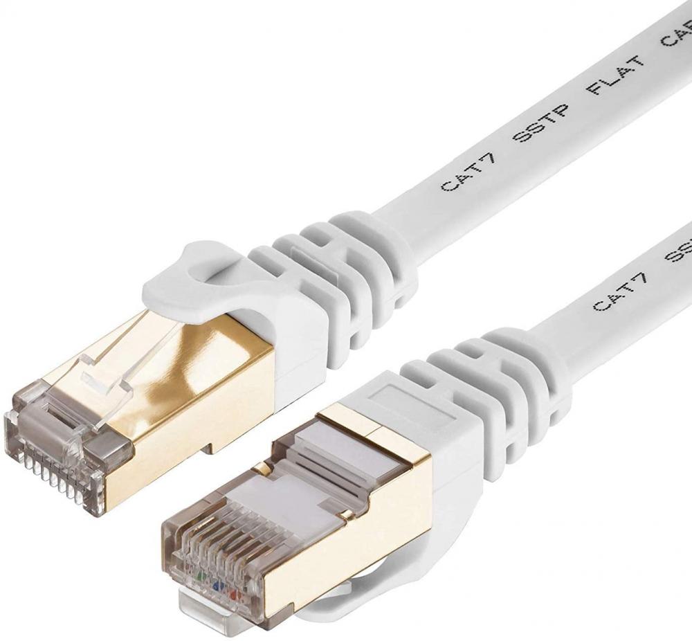 Red de Internet plana blindada con cable Ethernet plano Cat7