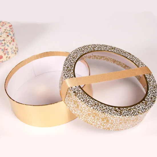 Elegant Cylinder Flat Wedding Gift Flower Paper Box