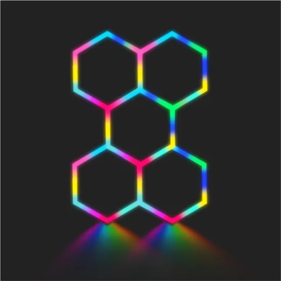 Dimmable RGB LED Hexagon Lights for Gym Bar, Gaming Room, Garage, and Basement