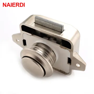 3PCS NAIERDI Camper Car Push Lock Diameter 26mm RV Caravan Boat Motor Cabinet Drawer Latch Button Locks For Furniture Hardware
