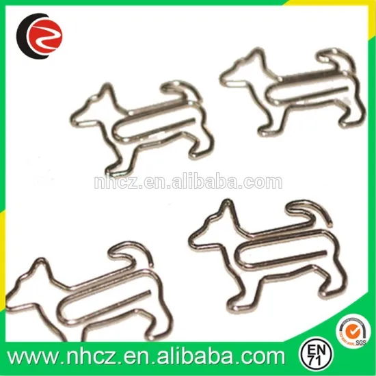 Nickle Special Metal Dog Shaped Paper Clips