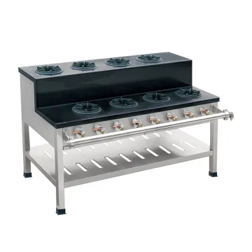 Multi-Burner Gas Range Stove With Undershelf Gas Cooktops Commercial Gas Wok Burner