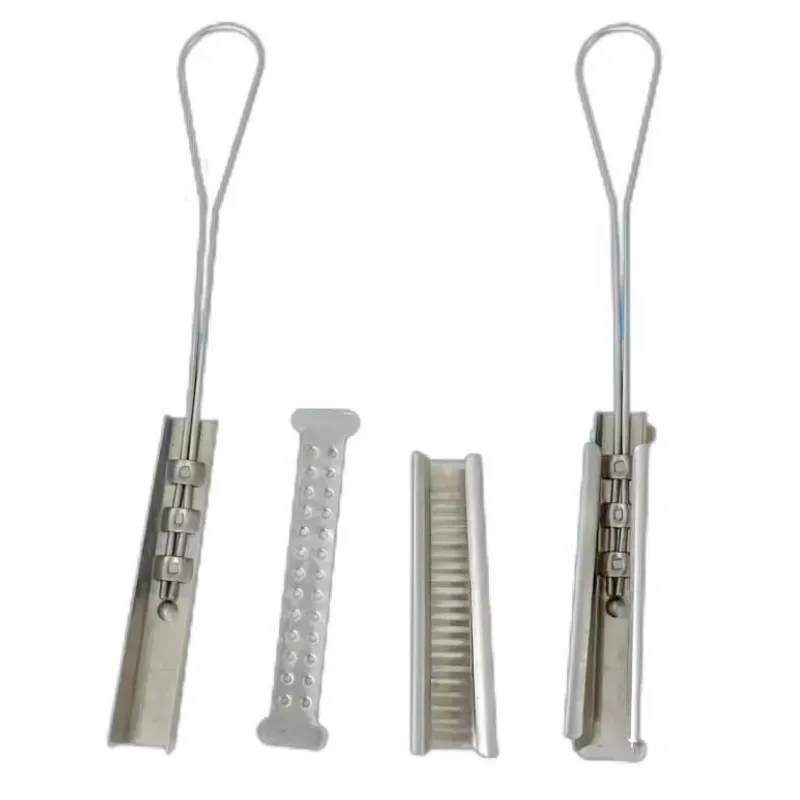 Durable 201 Stainless Steel Wire Rope Tension Clamp for Optical Fiber