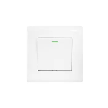 1Gang 1Way Light Switch- White Wide Rocker