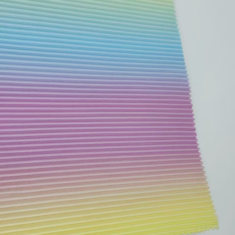 interlock printed and pleated