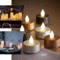 Candela tealight a LED color oro