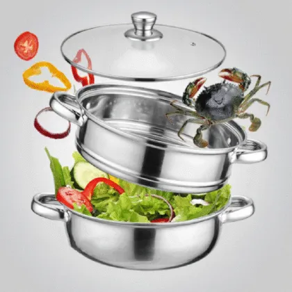 Stainless Steel Steamer Double-layer Soup Steaming pot