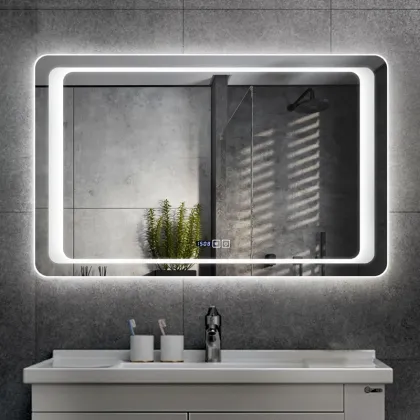 Smart LED Illuminated Rectangle Mirrors with Attached Lights