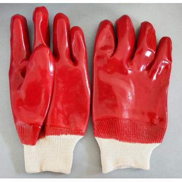 Guantes de muñeca tejidos de PVC liso