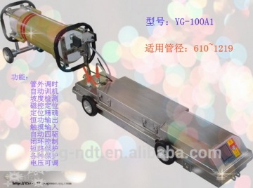 Remote control vehicle(Crawler) for NTD of pipeline's welding defect
