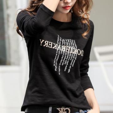 Long-sleeved t-shirt female Korean version