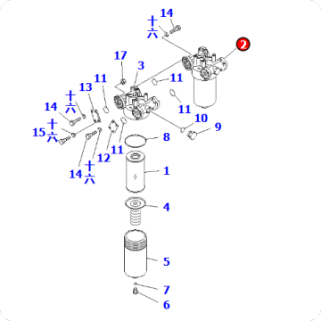 HD325-7 Dump Truck Filter Housing 425-16-21240