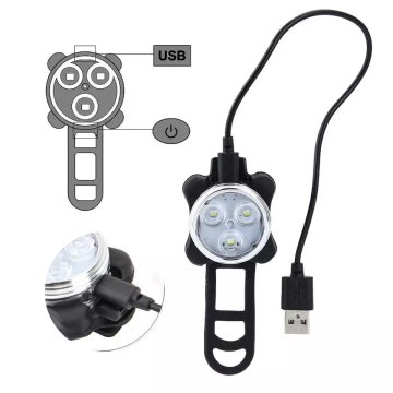 USB Rechargeable LED Waterproof Bike Light Set - Front and Rear