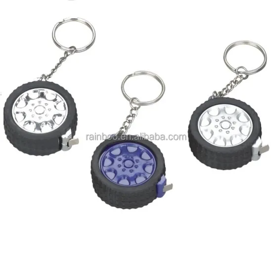 Affordable Custom Logo Printed Car Tyre Keychains with Mini Tape Measure: Ideal Promotional Gifts