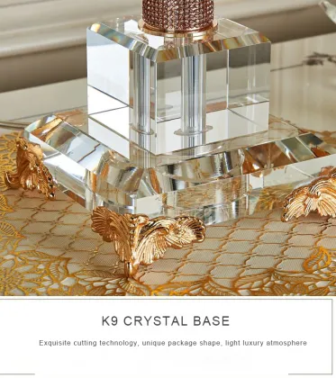 European Style Light Luxury Crystal Romantic Bedroom Bedside Lamp