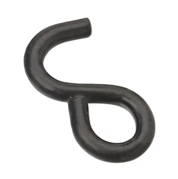 25mm PVC Black Coated S Hooks - 1500kg Load Capacity Metal Hooks