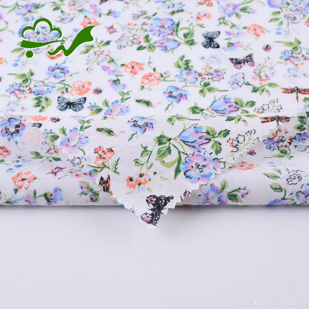 60S printed Bali cotton poplin fabric for dress