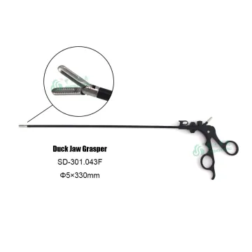 Reusable laparoscopic surgical forceps duck jaw grasper