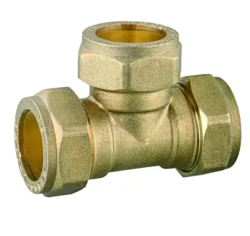 Forged Brass Equal Compression Tee Brass Pipe Fittings