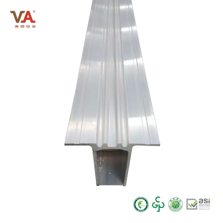 Yuens Silver Black Solar PV Panel Metal Roof Aluminum Mounting Flexible Bracket Structure System Mini Rail Profile