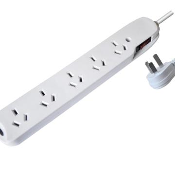 Multi Socket SAFELINE 5-Way Outlet 2P+T 10A 250V with Switch for Argentine Household